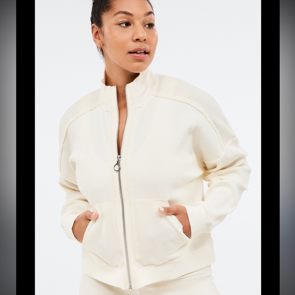 Fabletics Noor Rib Track Jacket size L great condition no flaws